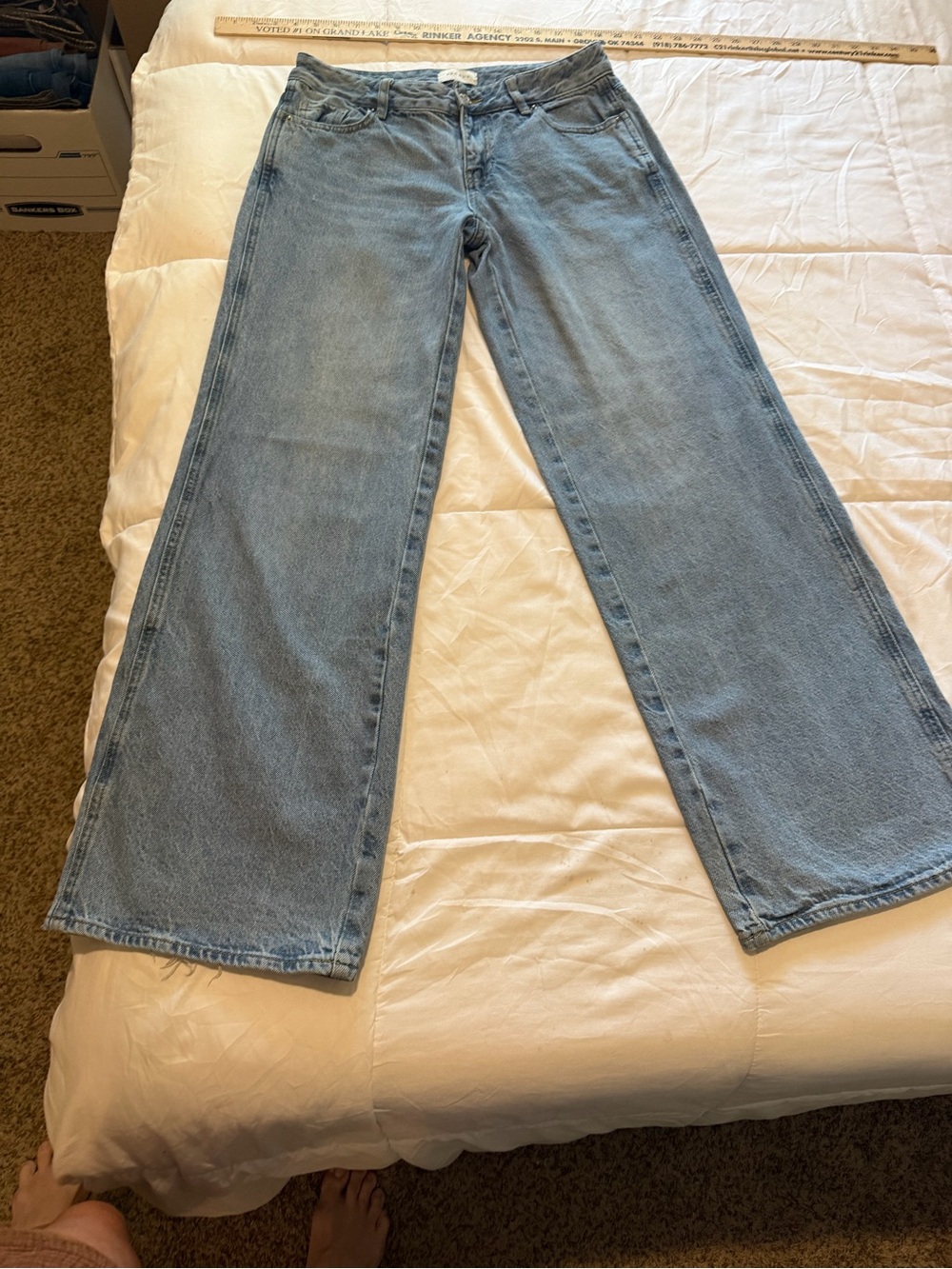 PacSun Light Blue Low Rise Baggy Jeans